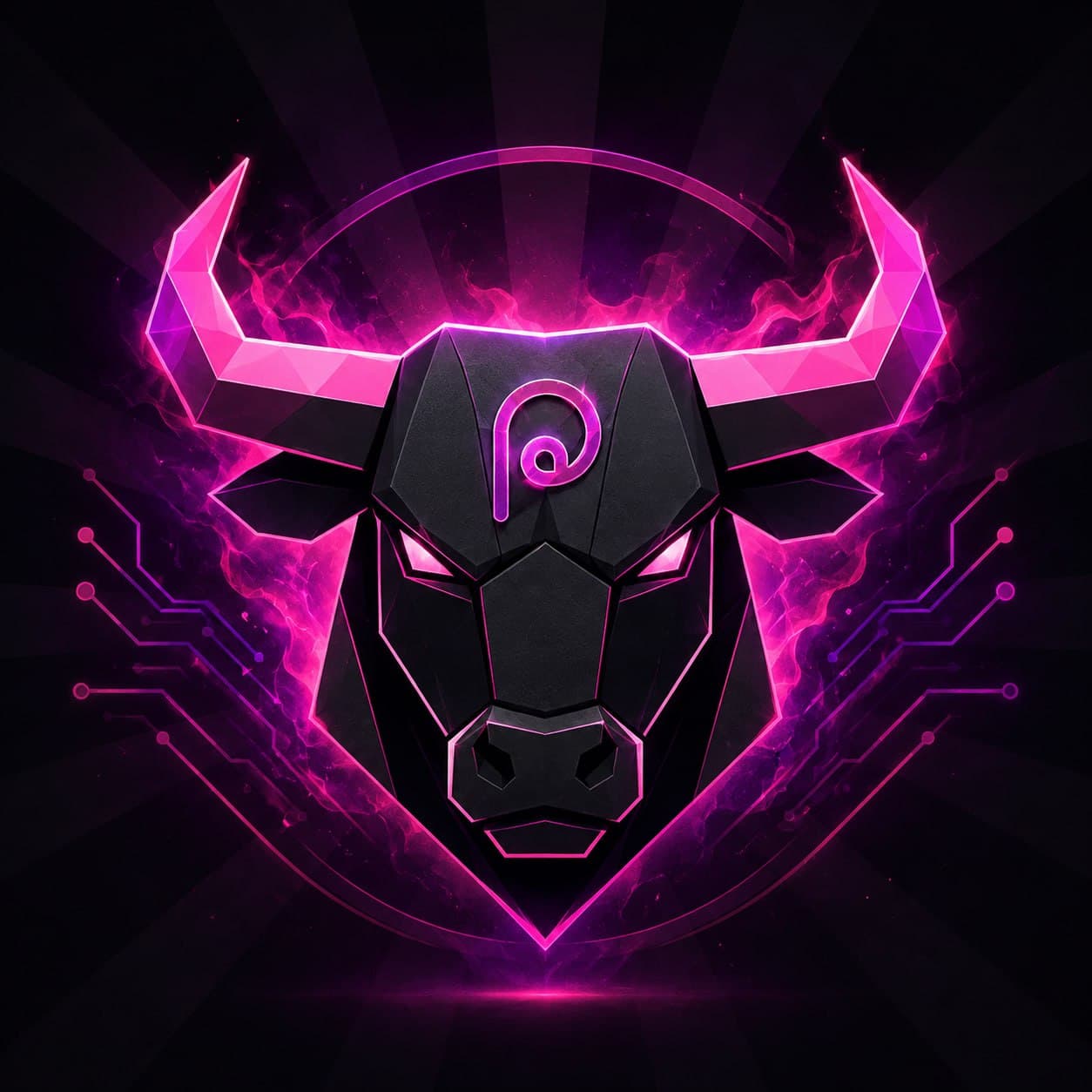 The V4 Black Bull, rendered in black armor and neon magenta